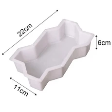 포장 벽돌 금형 파도 모양의 산책 메이커 재사용 콘크리트 경로 제조기 잔디 오 야드 정원에 대한 디딤돌, [01] Concrete Brick Mould, 01 Concrete Brick Mould