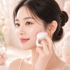 피트라코 세라믹 반지괄사 얼굴 마사지도구, 핑크, 1개