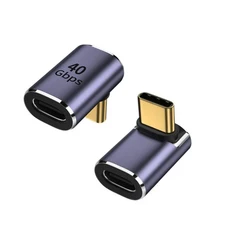 노트북 휴대폰 8K 60Hz 고속 충전 컨버터 OTG 어댑터 USB4 40Gbps C to Type, 07 F to M Vertical Bend