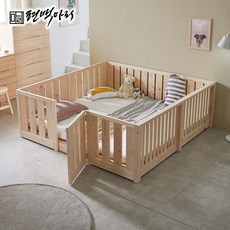 편백마리 저상형 패밀리 침대 싱글+싱글 직수입한 일본산 편백나무 통원목 사용 가드형, 싱글 가드형