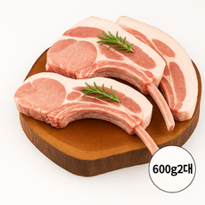 무항생제 [농장직배송] 제주1등 청정 A+ 흑돼지 흑돈마호크 2대, 1개, 600g