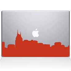 The Decal Guru 2301-MAC-15X-P 내슈빌 시티 스카이라인 데칼 비닐 스티커 15인치 맥북 프로 (2016년 이상) 오렌지