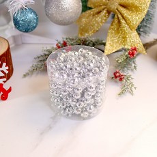 겨울 환경구성 파티소품 반짝이 장식줄 오너먼트 실버, 1개