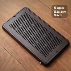 儲水式排水茶盤 小型家用泡茶瀝水盤 大號竹製茶臺 現代新中式茶托盤, 陌影大號, 1個