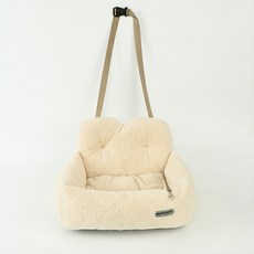 [앨리펫] 강아지 카시트 쿠션 반려견 차량용 애견카시트 안전벨트, 1개, 베이지