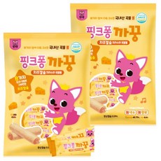 핑크퐁까꿍 치즈칼슘24개입X2팩 어린이쌀과자곡물롤, 치즈맛, 120g, 48개