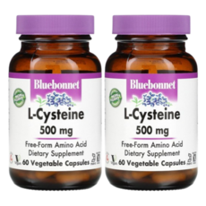 블루보넷 L-시스테인 500mg 베지터블 캡슐 글루텐 프리 비건, 60정, 2개