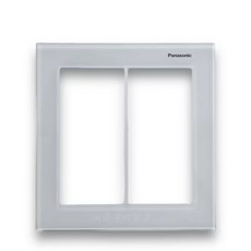 國際牌Panasonic GLATIMA系列 鋁合金蓋板 雙聯用 直式蓋板WTGF6102, 白色玻璃WTGF6102GW, 1個
