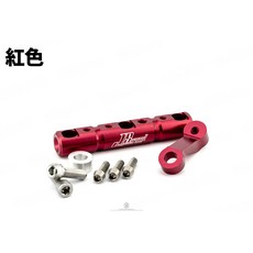 JS部品 機車橫桿手機架轉接座 固定座 附螺絲, 紅色