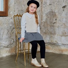 [로엠걸즈] 2024년 겨울신상!! [29 900] 체크 주름 스커트 레깅스 RGTM24T5P