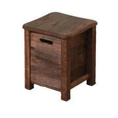 簡約實木矮凳 - 多功能穿鞋椅/客廳椅/兒童椅 - 自然木紋, 重燒抽屜凳 大號, 1個