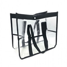 대용량 PVC 방수 비치백 투명블랙