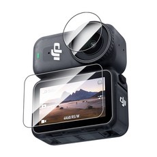 DJI Osmo Nano 전용 강화유리 필름 새로운 자기 흡착 방식 스포츠 카메라 Nano 렌즈 및 화면 보호 필름 전면 전체 화면 HD 방폭 긁힘 방지 방수 유리 보호, 1개, 스크린 필름 + 렌즈 필름