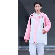 FANSHU 夾克長褲套裝 防水連帽騎行戶外運動雨衣