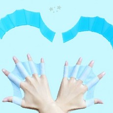 수영 물놀이 실리콘 손가락 물갈퀴 개구리 발 모양 수영 보조 도구 어린이 성인, 상세페이지 참조