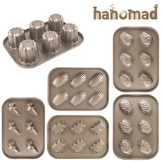 미니오븐팬 6구 18종-귀여운마들렌틀 마들렌팬, 머핀틀-6구, 1개