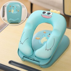 午睡枕 趴睡枕 兒童學生專用午休神器 折疊趴趴枕頭 辦公室午睡護頸枕 學校學生趴睡枕, 一檔：藍色恐龍【單獨午睡枕】