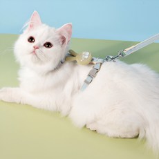 고양이 하네스 리드줄 세트 강아지 하네스 H형, 그린토끼, 1개