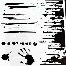 ST-CU1-0201 鏤空模板 塗鴉模版 繪畫模版, 1個