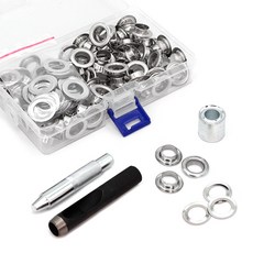 아이베란다 원형 아일렛 펀치 하도메 100개 1세트 12mm, 1개, 실버