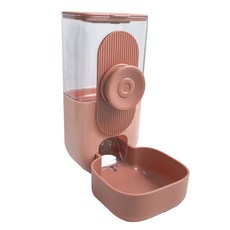 【大尾巴】寵物自動餵食器 飲水器 貓狗通用 懸掛式, 1個, 寵物來了 懸掛式自動餵食器-粉