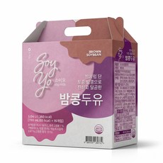행사중 [자체배송] 소이요 밤콩두유 190ml (1박스 16팩), 16개