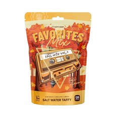 Taffy Shop Fall Favorites 솔트 워터 태피 - 다양한 고급 부드럽고 쫄깃한 캔디 버라이어티 팩 벌크 스위트 스낵 신선한 선물 및 글루텐 프리 개별, 개인의