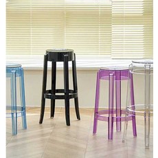 아크릴 바스툴 체어 투명 리프팅 바의자 홈 스툴 의자 북유럽 높은, 46cm 진청색