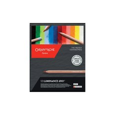 CARAN D'ACHE卡達 LUMINANCE 6901 極致專家級油性色鉛筆12色套裝，色彩鮮明、持久不褪色，專業藝術家首選, 1個