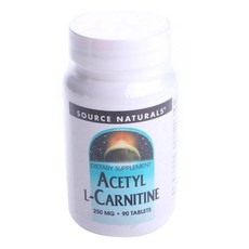 SOURCE NATURALS 乙酰左旋肉鹼錠 250mg, 90 件, 1個