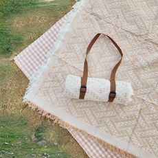 Letfore 露營野餐墊攜帶型感性布料防水墊 2張