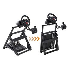 레이싱휠 체어 게임시트 자동차 쉬프터 휠 스티어링 거치대, 페달 틸트 + 핸들