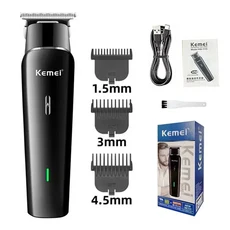 케메이 정품 충전식 헤어 클리퍼 전기 무선 트리머 면도기 남성용 KM-1071 1115 T366 Kit1 Kit2 Kit, 04 option 3
