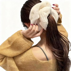 퀵 드라이 헤어캡 헤어타올 헤어드라이타올, 베이지, 1개