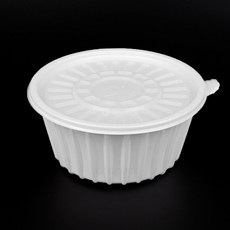 소호팩 AJ 190파이 미니탕 용기 소 백색, 1개, 300세트