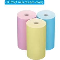 미니 즉석 카메라 용지 리필 인쇄 핫 페이퍼 1 롤 3 57x30mm, 04 3 Rolls Color