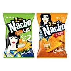 오리온 도도한나쵸 치즈6개+사워크림 어니언6개, 12개, 92g