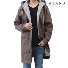 배색 후드 코트 가디건_3 color / 95 - 110 size