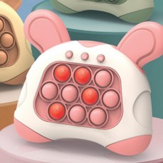 뮤직 버블 미니게임 스피드킹 당일발송 푸쉬팝게임기, 토끼(핑크)