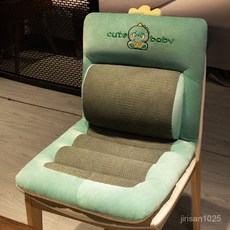 허리 보호 자세 교정 의자 쿠션 좌석 쿠션 등받이 일체형 사무실 장시간 앉아 있는 허리 보호 쿠션 기숙사 학생 엉덩이 쿠션 의자 엉덩이 쿠션 좌석 쿠션 겨울 편안한 허리 지지 의자, 대형 허리 지지 쿠션, 공룡(원피스 쿠션)