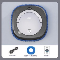 智慧拖地機器人 乾濕一體帶水箱, 銀黑拖地機, 如圖