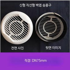 차량용 회전식 통풍구 디스크 루버 ABS 재질 실내 중앙 냉방 배출구, 백엽 DN75mm, 단일 모델