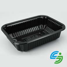 에스제이케미칼 19155 실링용기 블랙 PP재질 전자렌지용, 900개, 1세트