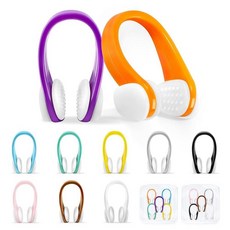 수영 노즈 클립 - 어린이 (만 7세 이상) 및 성인용 실리콘 수영 코 플러그 10팩 다이빙 수영 및 기타 수상 스포츠용 방수 수영장 노즈 플러그 보관 상자 포함 멀티 컬, Multi-color25