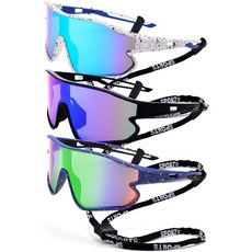 Revemo 3팩 아동용 야구 선글라스 UV400 스포츠 쉐이드 남아 및 여아용 달리기 경량 TR90 프레임 옐로우+퍼플+브라운