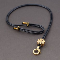 黑色 皮繩項鍊 吊墜掛繩 配繩, 油滴款/黑色, 1個