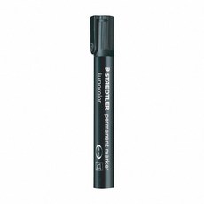 STAEDTLER Lumocolor 油性麥克筆 工業專用耐水耐光速乾斜切筆尖, 1個, 黑色
