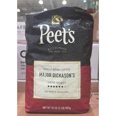 Peet's Major Dickason's 全豆咖啡 深烘焙, 907g, 1個