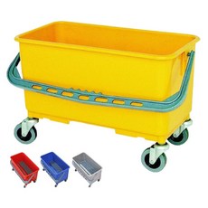 옐로우 바퀴 버킷 청소 이동식 걸레받이 달린 물통, 옐로우 브레이크바퀴형+1m튜브