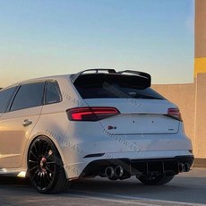 아우디 A3 S라인 S3 8V 5도어 해치백 13-20 오에팅어 스타일 ABS 리어 트렁크 윙 테일 카 바디 키트 호환, 카본파이버 pattern